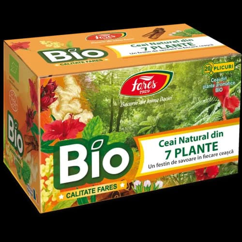 Ceai Natural din 7 PLANTE BIO, ceai la plic