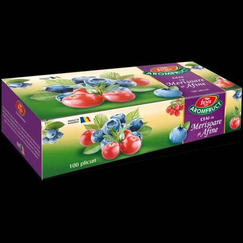 Aromfruct ceai cu merișoare și afine, 100 plicuri