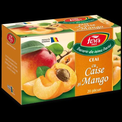 Ceai cu caise și mango, ceai la plic