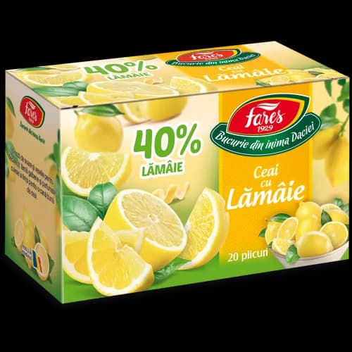 Ceai cu lămâie 40%, ceai la plic