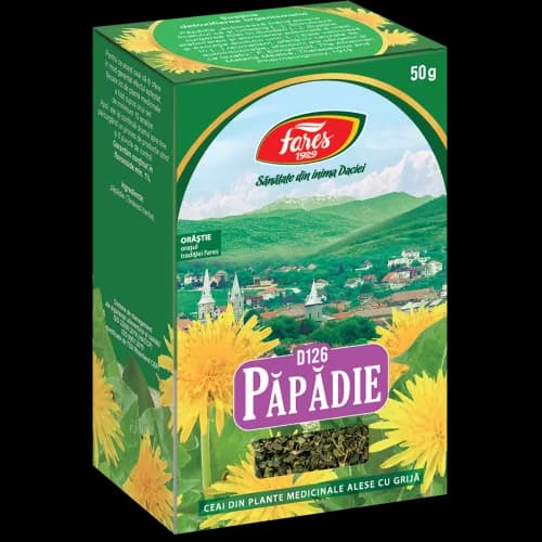Păpădie, frunze, ceai la pungă