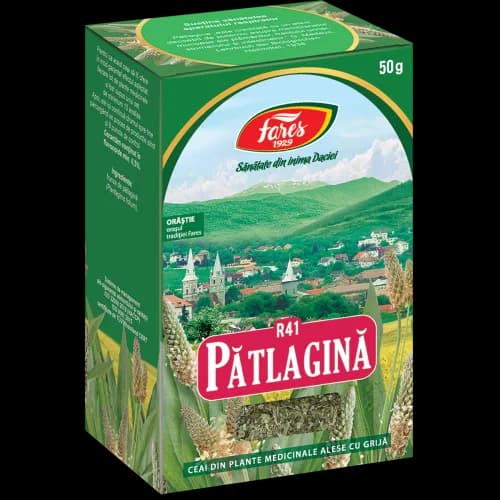 Pătlagină, frunze, ceai la pungă