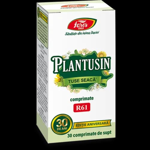 Plantusin tuse seacă, 30 comprimate de supt