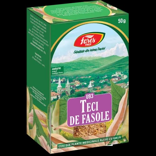 Teci de fasole, ceai la pungă