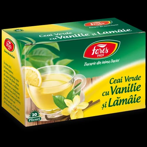 Ceai verde cu vanilie și lămâie, ceai la plic