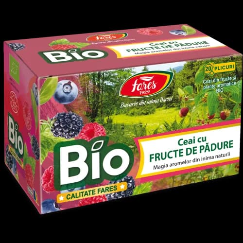 Ceai cu FRUCTE DE PĂDURE BIO, ceai la plic