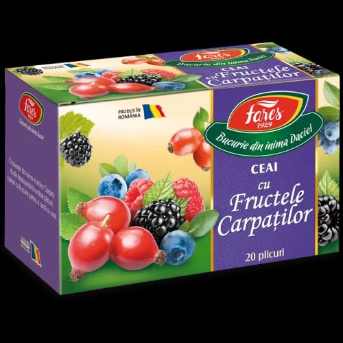 Ceai cu Fructele Carpaților, ceai la plic