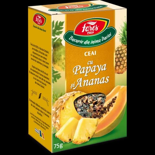 Ceai cu Papaya și Ananas, ceai la pungă