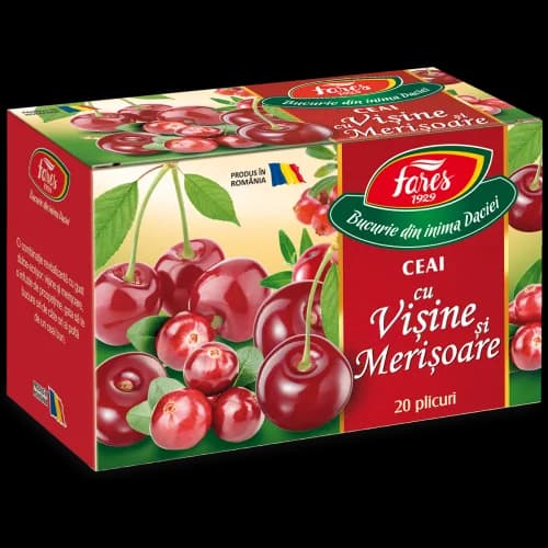 Ceai cu vișine și merișoare, ceai la plic