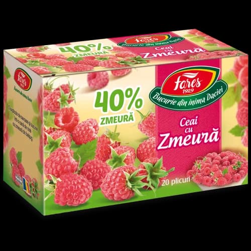 Ceai cu zmeură 40%, ceai la plic