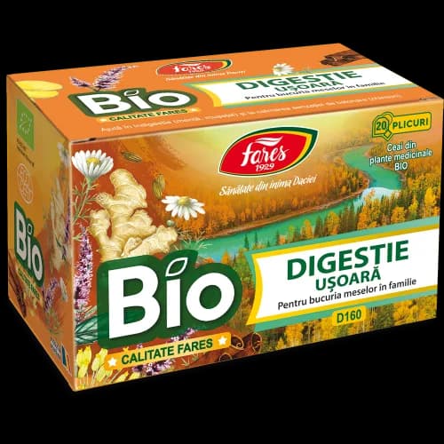 Digestie ușoară bio, D160, ceai la plic
