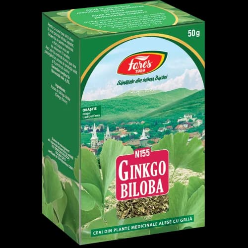 Ginkgo biloba, frunze, ceai la pungă
