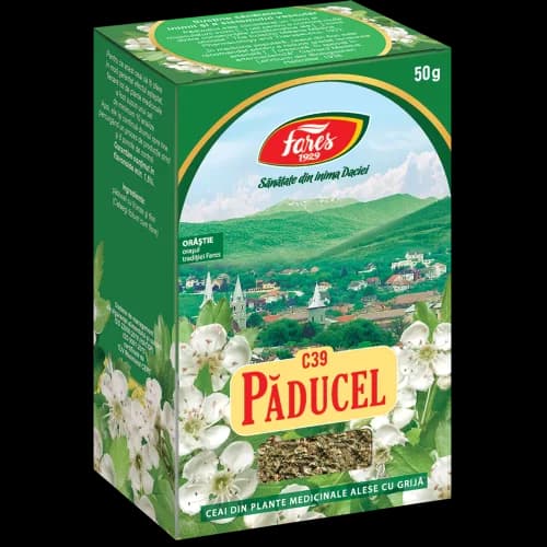 Păducel, frunze și flori, ceai la pungă