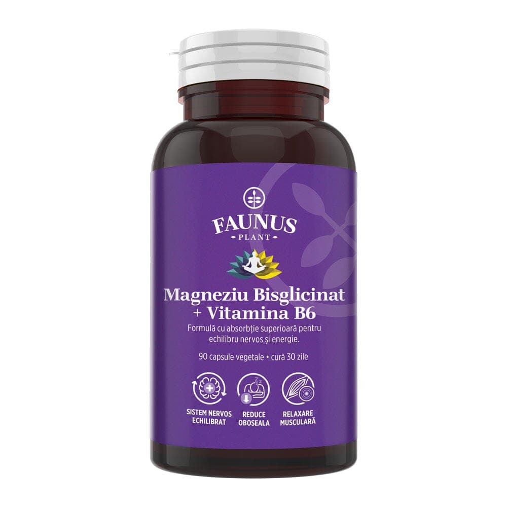 Magneziu Bisglicinat + B6 - 90 capsule